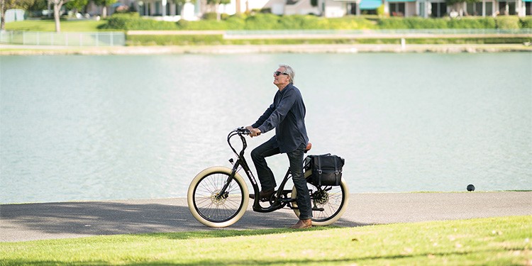 Getting sunshine on an electric bike