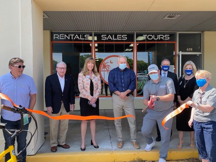 Ribbon Cutting event at Pedego Charleston.