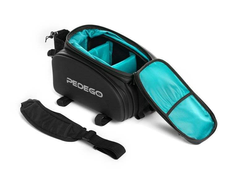 The Pedego Convertible Bag open view. 