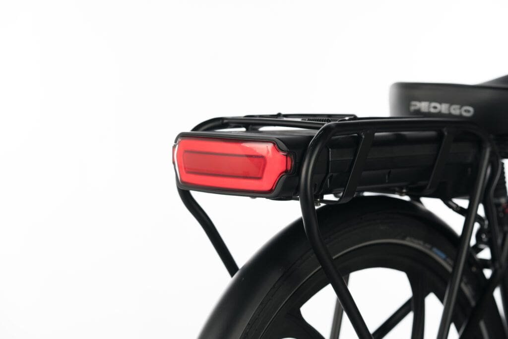 Pedego Battery on a Bike in the rear