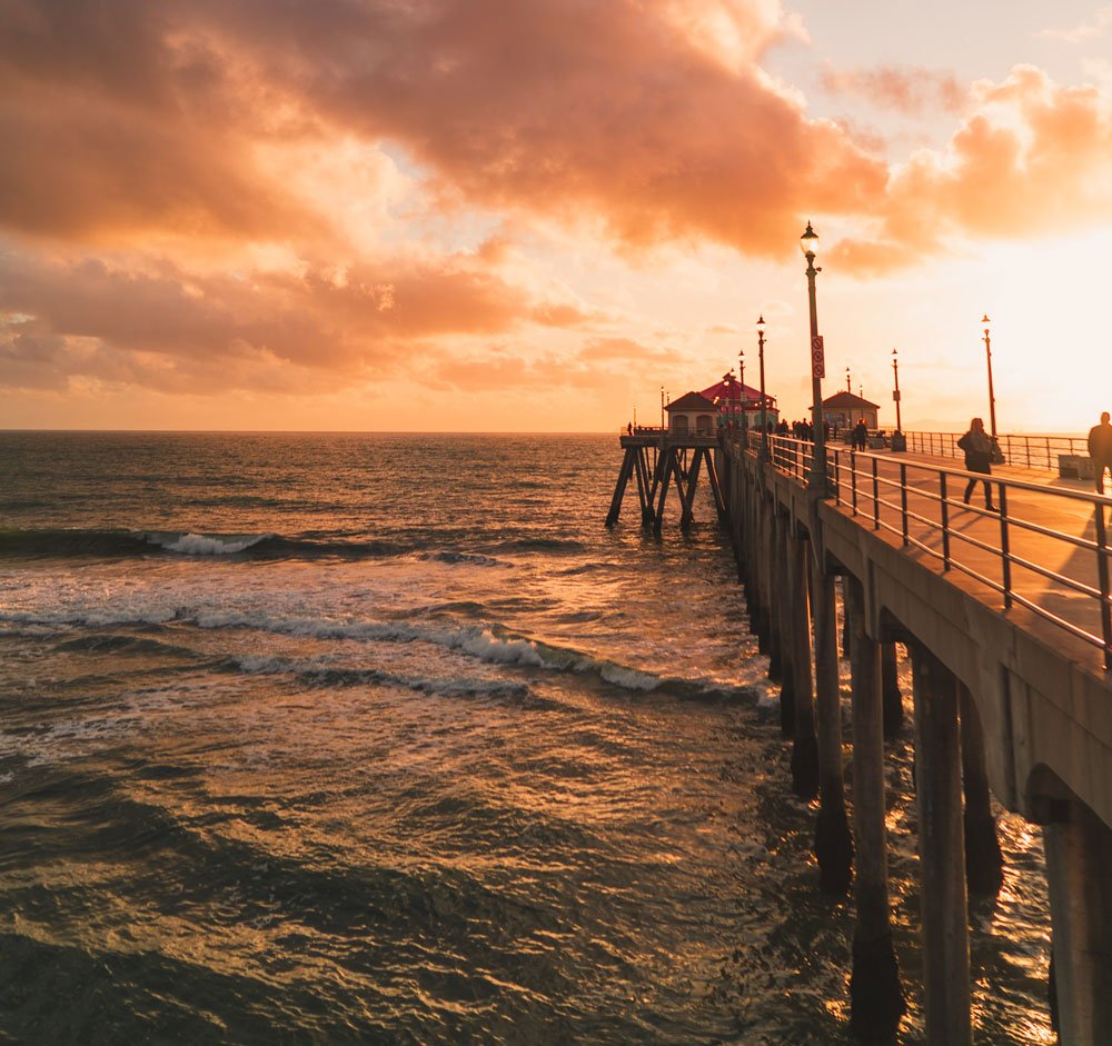 Sunset over Huntington Beach Pier