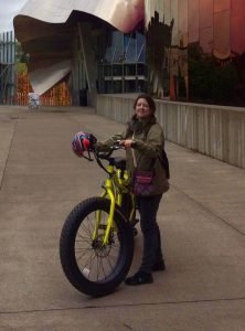 Linda's first Pedego ride