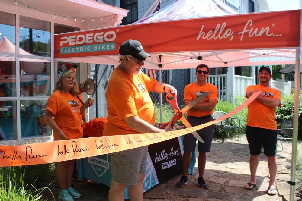 Pedego Peninsula Palooza and ribbon cutting event.