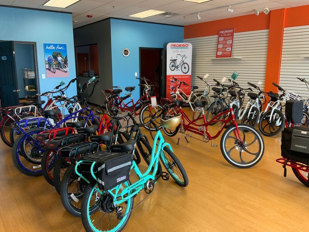 Bikes inside Pedego Salem